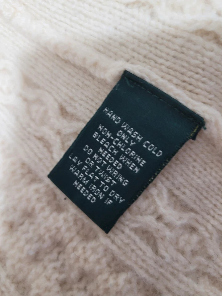 Ralph Lauren De Colección Cárdigan de Lana de Cordero Suéter con Capucha Pescador Cuerno Nórdico Palanca L Foto 4 de 4