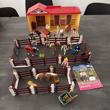Playmobil Country 5348 Reitstall Mitnehm Reiterhof Pferde Hunde Tier&auml;rztin