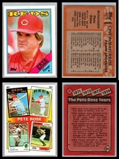 Pete Rose Vintage Baseball Cards - Lot of 8