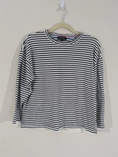 AYR The Port Striped Long Sleeve Shirt Pima Cotton Women’s Sz S