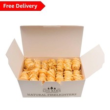 Eco-Friendly Natural Firelighters (Box of 40) for Effortless Heating & Cooking 0.47 per lighter