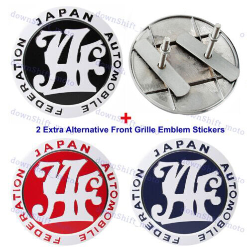Japan Automobile Federation JAF Grill Emblem Badge +2 Extra