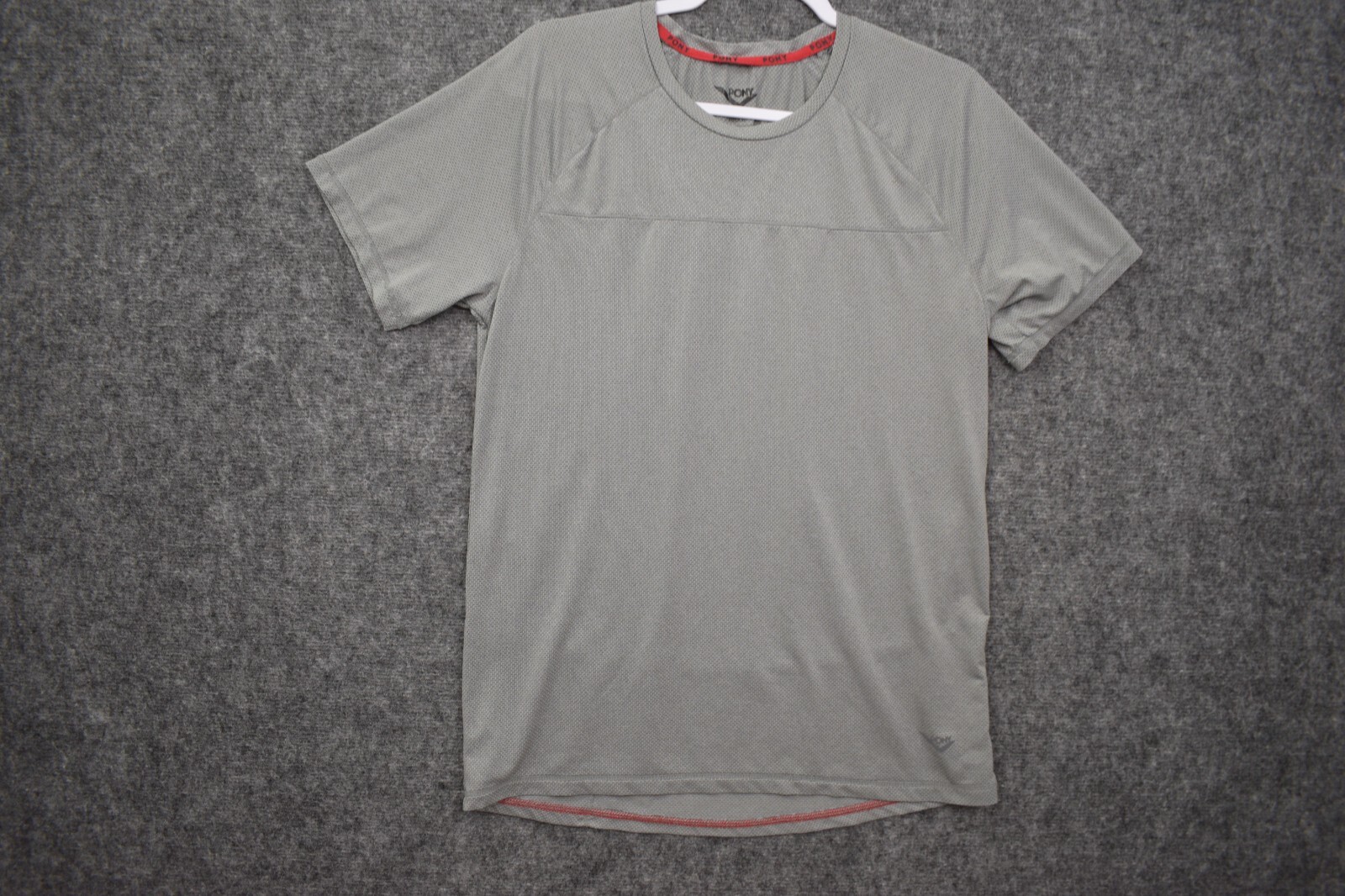 Camicia atletica pony grigio medio leggera manica corta posteriore escursionismo uomo