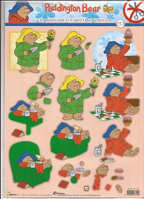 Paddingtom Bear A4 Die Cut 3D Decoupage Sheet 056-137