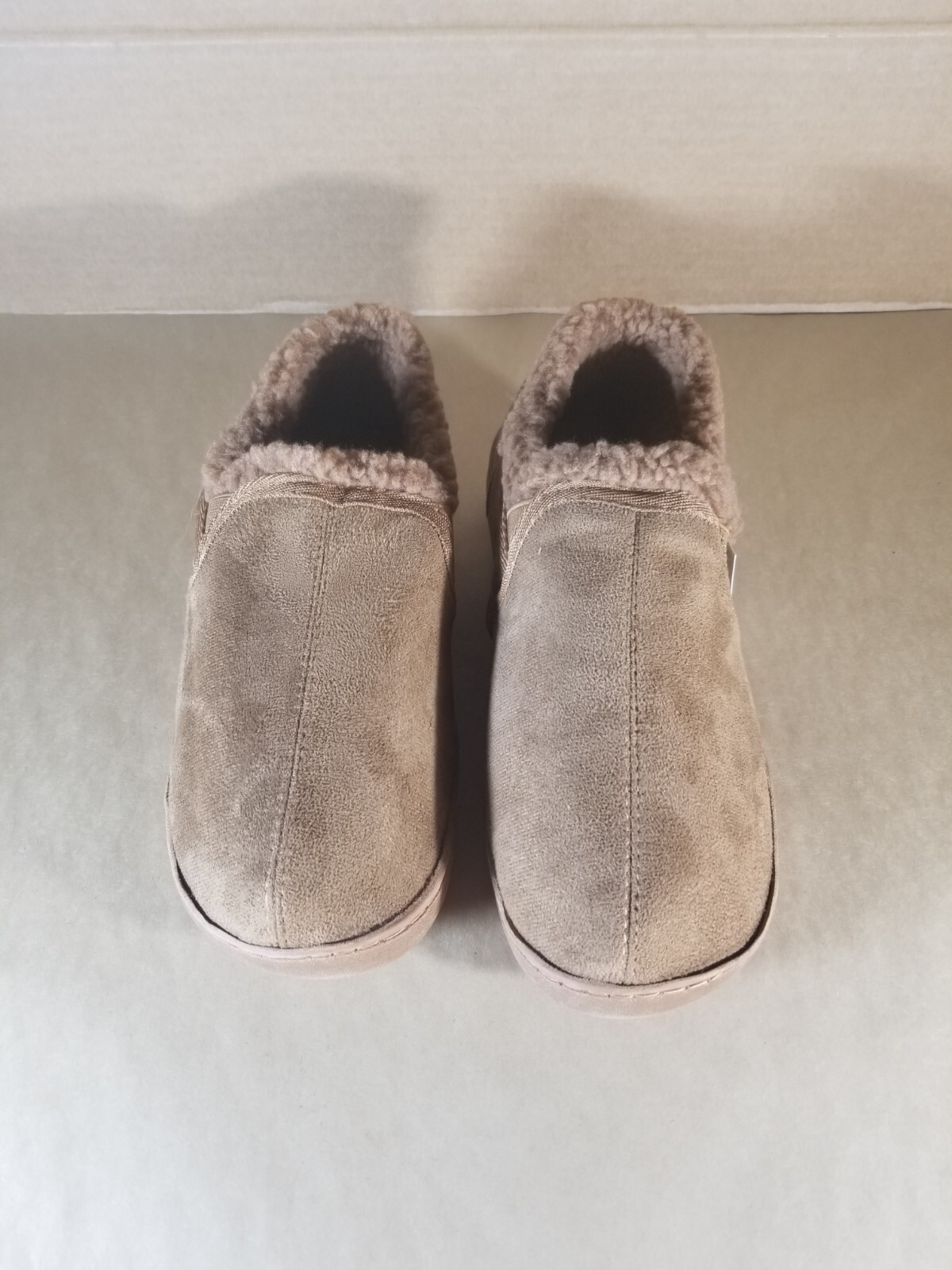 PANTOFOLA D’ORO Pantofole uomo punta oro memory foam interno esterno taglia small 7 8 nuove con scatola $38 marrone