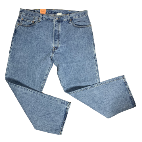 Jeans vintage années 90 Levis 501 onglet rouge denim homme 40 x 30 boutons mouche jambe droite - Photo 1/6