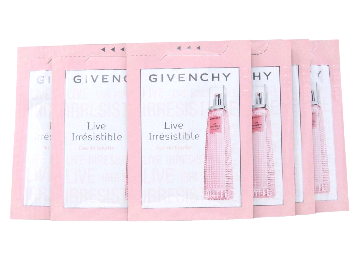 GIVENCHY LIVE IRRESISTIBLE EDT x 10 SINGLE USE POUCH PERFUME