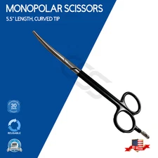 Metzenbaum Monopolar Scissors 5.5 Inches- Curved Tip- Premium Stainless Steel