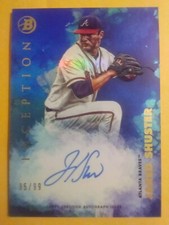 Jared Shuster 2021 Bowman Inception Blue Foil on Card Rookie SP Auto #95/99 