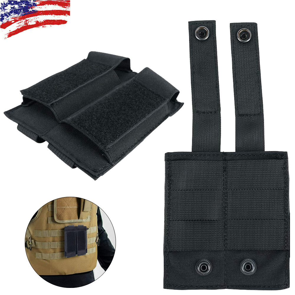 Pistol Double Magazine Holster 9MM Dual Stack Gun Mag Pouch Open-Top Ammo Holder-image