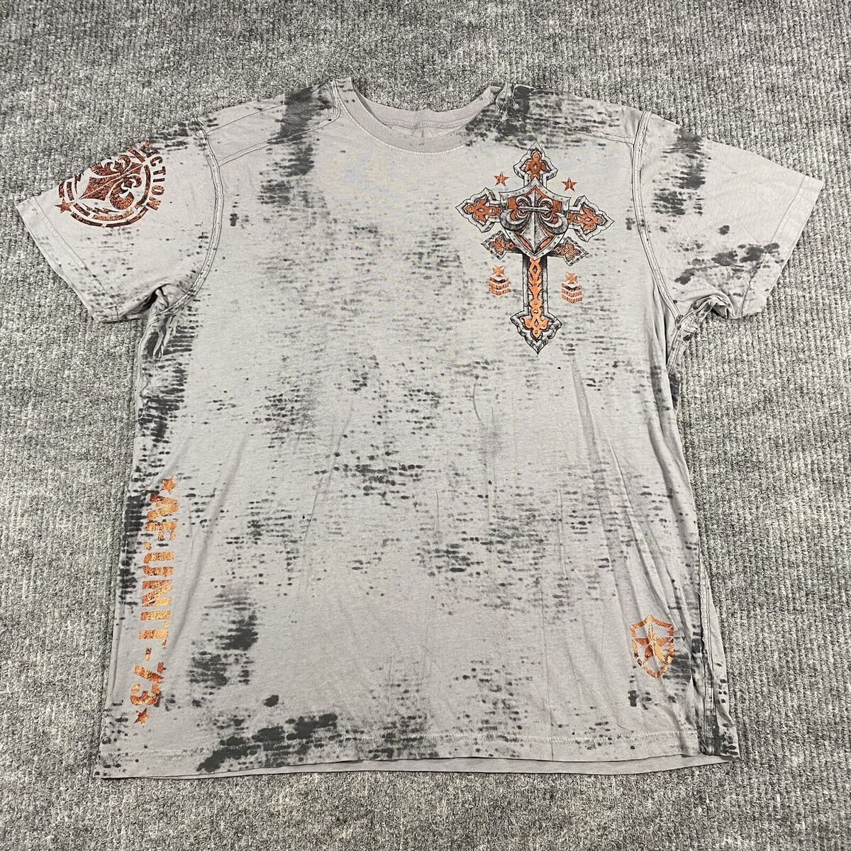 Y2K Affliction Skull Cross Wings Cyber Goth MMA Tapout AF Y2K Affliction Skull Cross Wings Cyber Goth MMA Tapout AF