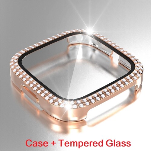 Per Fitbit Versa 3 Fitbit Sense Orologio Cristallo Diamanti TPU Custodia Protezione Paraurti - Foto 14 di 21
