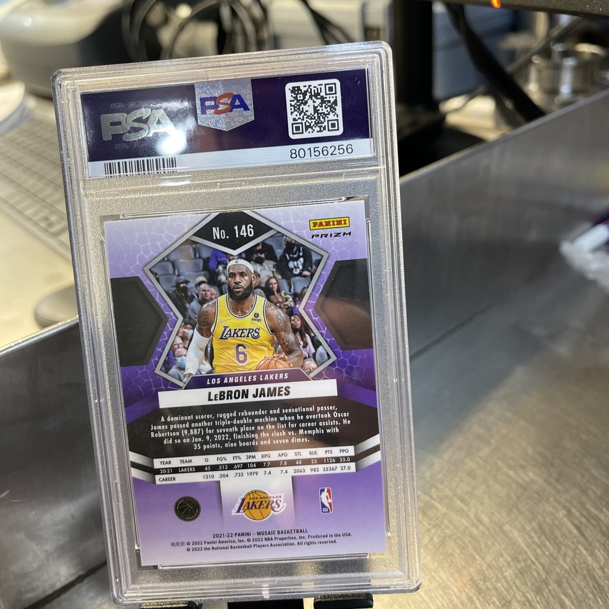 2021 LeBron James Panini Mosaic #286 Red Mosaic Prizm PSA 10 2021 LeBron James Panini Mosaic #286 Red Mosaic Prizm PSA 10