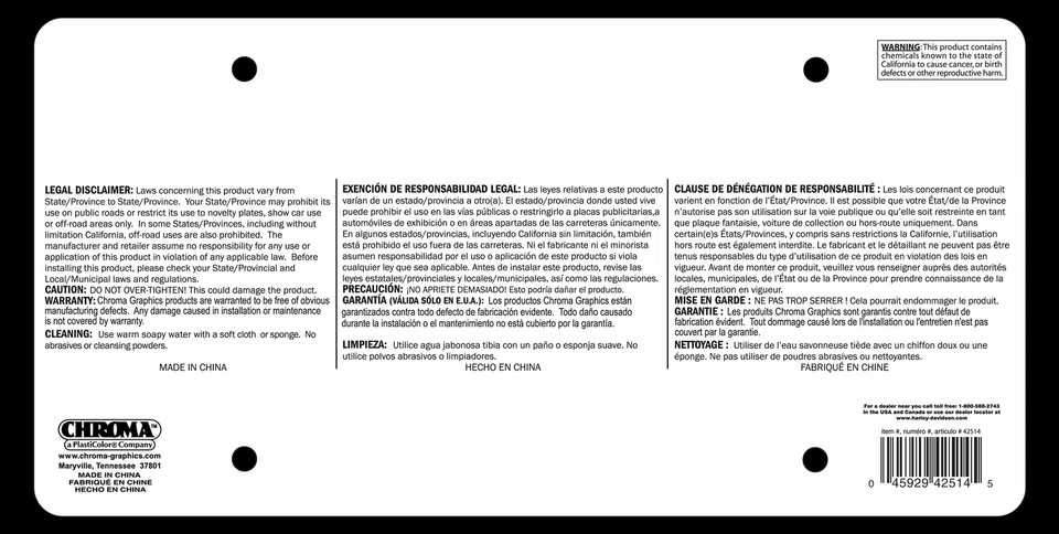 Chroma Graphics Stitch Hibiscus Blue Plastic Plate Frame - Изображение 2 из 4