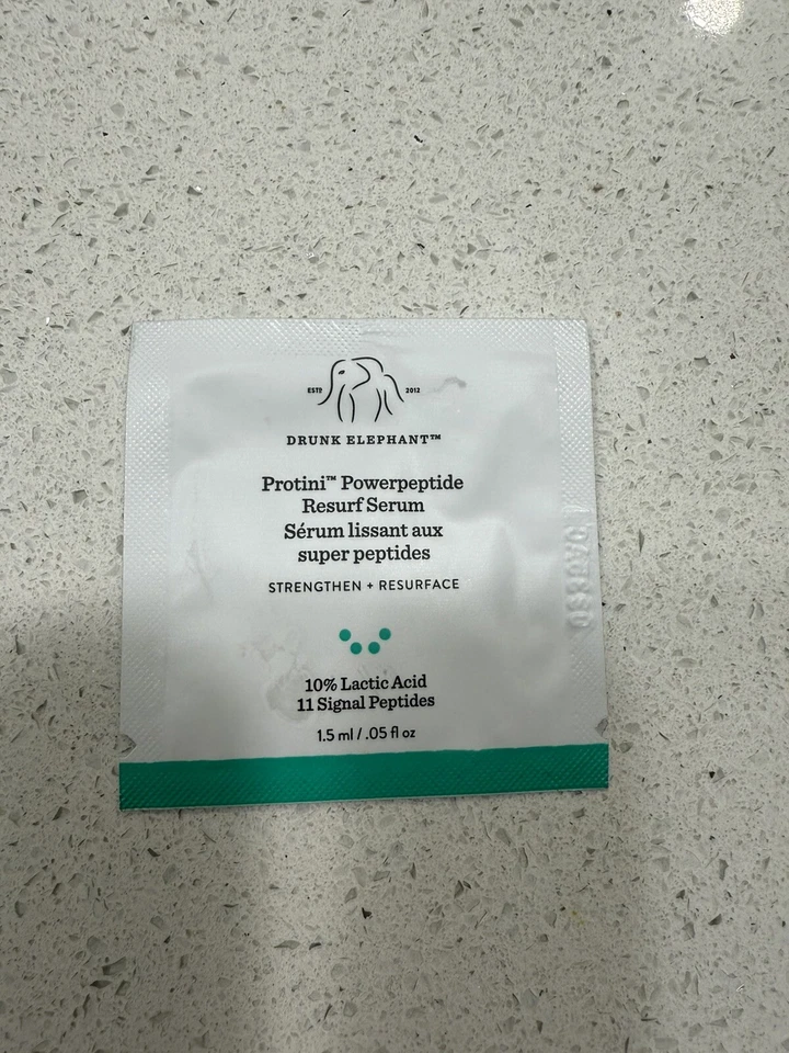 20 Packets 1.5ml Drunk Elephant Protini Powerpeptide Resurf Serum - Image 2 of 2