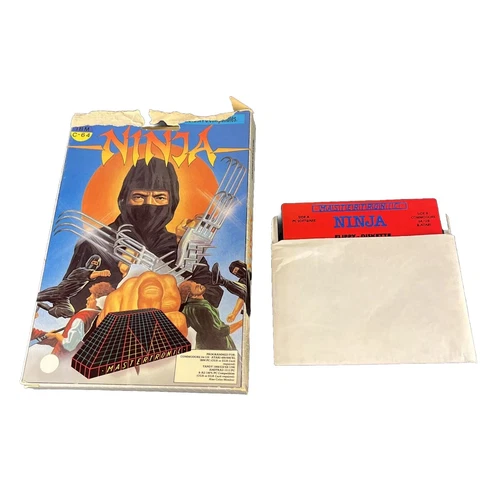 Ninja (Commodore 64, IBM, 1986) Box & Floppy! Torn Box!