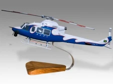 Bell 412EP Miyazaki Prefecture Desk Wood Helicopter New Model Small Scale 1/48