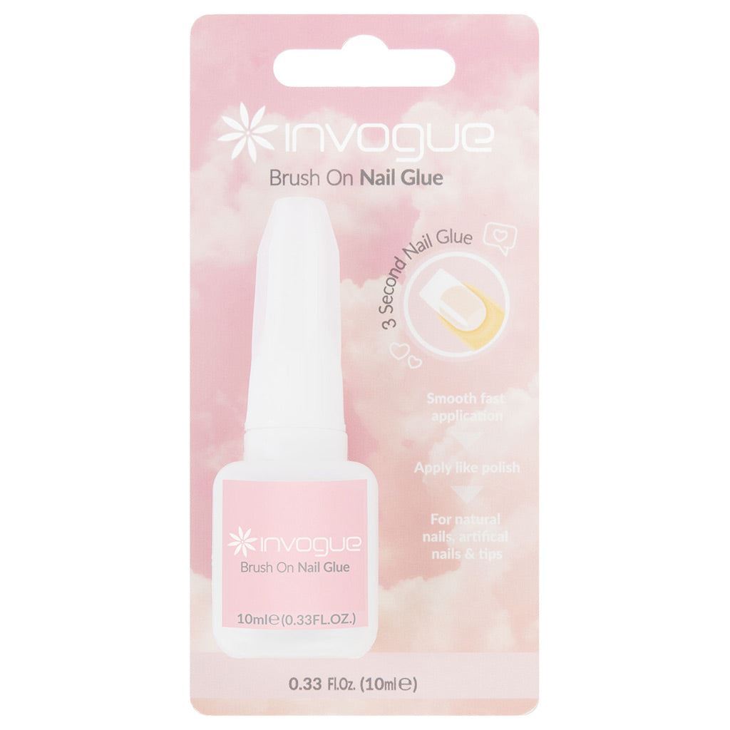 Invogue Fast Drying Brush On Adhesive Nail Glue for False Nails - 10ml