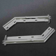 Pair Chrome 45 Degree Angled Mud Flap Hanger Spring Loaded 1-1/8" Bolt Pattern