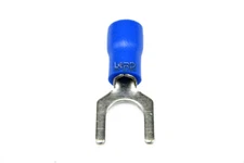 100 Spade Terminals Vinyl Insulated BLUE 16-14AWG 