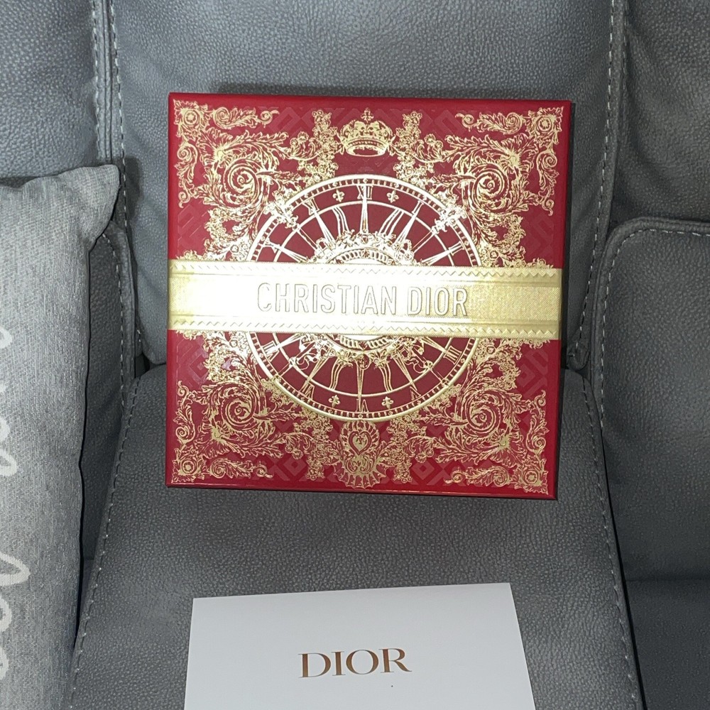 Dior Empty Red Gift Box Limited Collection NEW 8.5 x 8.5 x 4 With Card