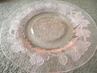 Macbeth Evans Pink Depression Glass Dogwood Apple Blossom Saucer 6-1/4 w Vintage