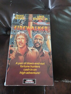 Firewalker, VHS 1986 Chuck Norris  Louis Gossett Jr  Vintage HTF  TESTED