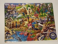 Jigsaw Puzzle For Kids Springbok Larsen US21 48 Pieces Zoo Animals Animal Shapes