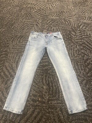 Vintage Y2K Eko Unltd (Sz 34x30) Distressed Blue Denim Jeans 