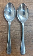 Vintage Toy Doll Mini Flatware Silverware Tea Party Play Lot Of 2 Spoons A17