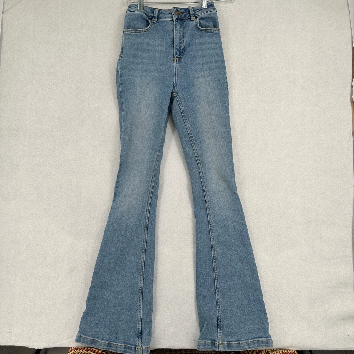 Subdued Jeans Womens 23x32 Soft Flare Denim Pants High Rise Light Wash Stretch