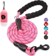 2/4/5/6 FT Dog Leash with Comfortable Padded Handle and Highly Reflective Thread
