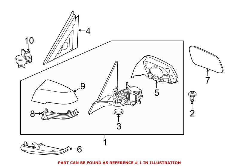 Genuine OEM Front Left Door Mirror Front Driver for BMW 