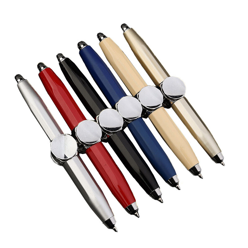 Spinning Pen LED Glow Rolling Finger Rotating Pen Anti Slip Coating Ballpoint Pen, No Pen Refill - View #4