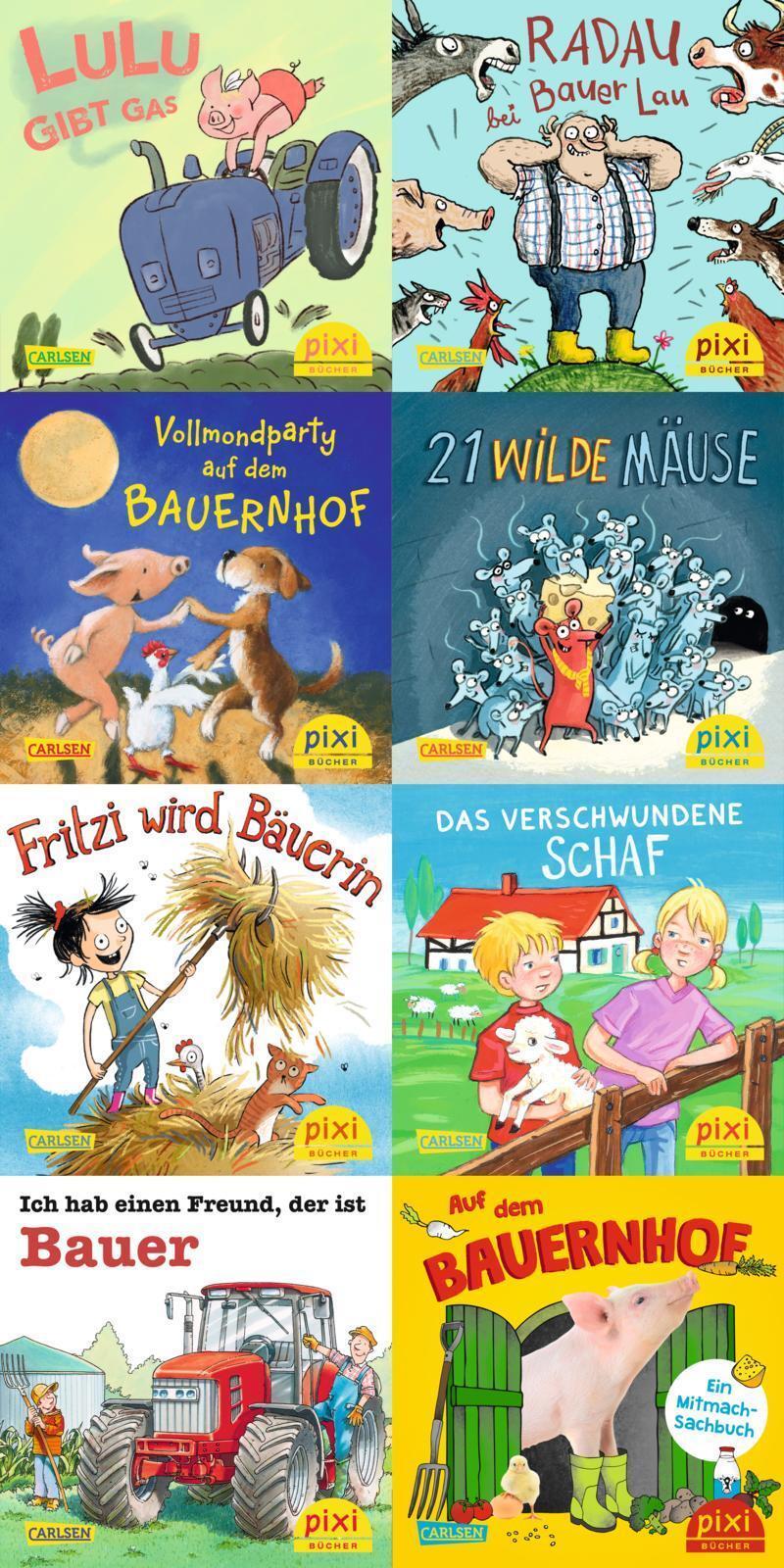 Thumbnail - Pixi-bundle 8er Serie 253: Pixis Abenteuer Auf Dem Bauernhof (8x1