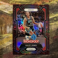 2024 Panini WNBA Monopoly Prizm Haley Jones 43 Atlanta Dream Red Icon Prizm