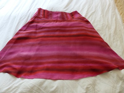 14 silk knee length flared skirt 