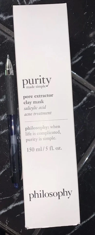 Máscara de arcilla exfoliante extractor de poros simple Philosophy Purity Made 5 fl oz Foto 4 de 4