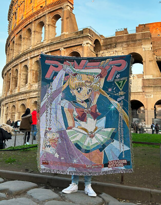 Anime Webdecke Gobelin Teppich Seemann Mond / Usagi Tsukino