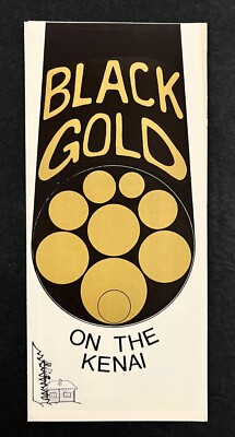 1970s Kenai Alaska Black Gold Offshore Oil Drilling Vintage Travel Brochure