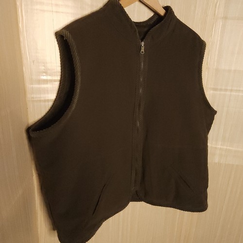 St. John's Bay Vintage Green Corduroy Reversible Full Zip Vest 2X - Picture 6 of 7