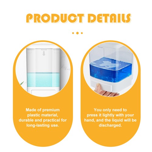 Liquid Soap Dispenser Foaming Holder Wall-mounted Manual Foams Hand - 第 3/12 張圖片