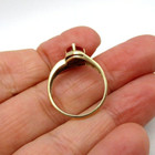 10K Yellow Gold Ruby Heart & Diamond Ring Size 7.25 [R171] — photo 5