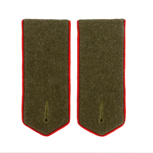 WW2 Russian Red Piped Shoulder Boards Artillery -Repro Military Uniform Insignia