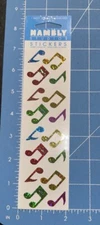 HAMBLY Studios MUSIC Notes  Prismatic Sparkly Scrapbook Stickers!
