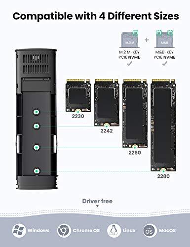 UGREEN M.2 NVMe SSD Enclosure, USB 3.2 Gen 2 10Gbps NVMe External Enclosure - 第 3/5 張圖片