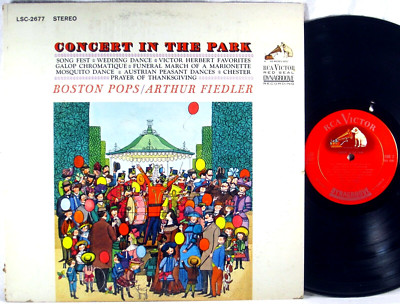 RCA SHADED DOG 1963 1s/6s Concert in the Park FIEDLER Gounod Liszt LSC-2677
