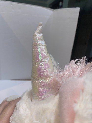 24” Jellycat Bashful Unicorn Plush Jumbo White Cream Pink Stuffed Animal - Bild 13 von 15