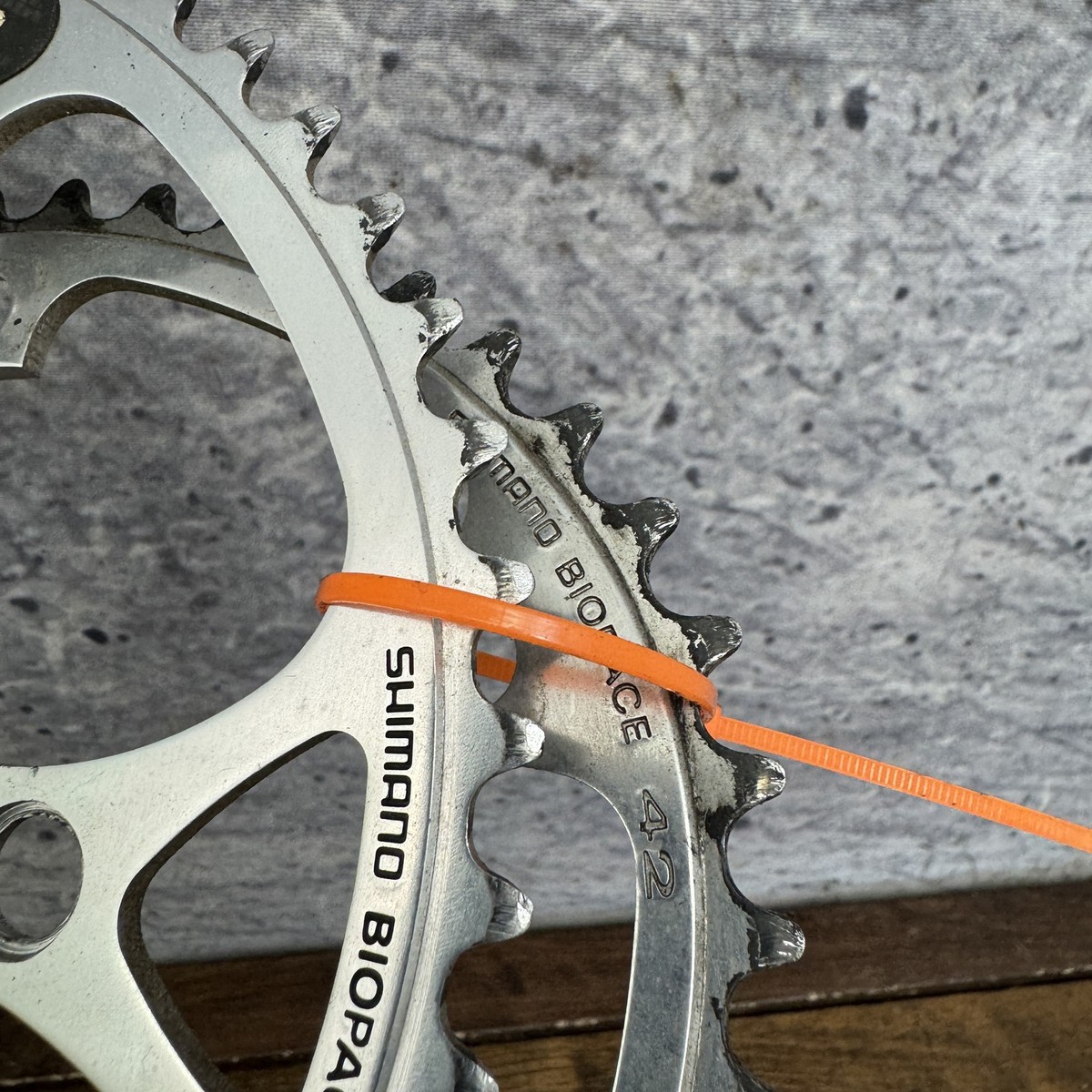 Plateaux Vintage Shimano 600 Biopace – 130 BCD, 52/42 Dents – Années 80