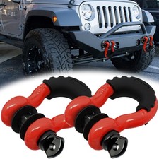 2Pack 3/4" D Ring Shackle with 7/8" Screw Pin 20 Ton Break Strength Tow Trailer